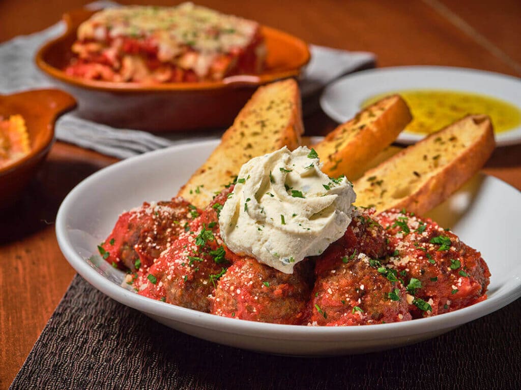 Bertucci's meatball appetizer